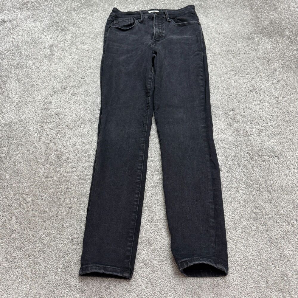 Good American Always Fits Good Legs Skinny Denim Jeans Womens 6-12 Black Stretch